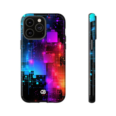 Spectral Circuit Grid · Tough Phone Case for iPhone · Black