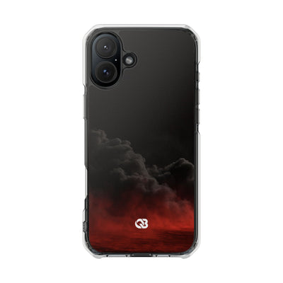 Crimson Fog Void · Clear Impact Magnetic Phone Case for iPhone ·  Black