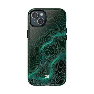 Emerald Topo Ridge · Tough 2.0 Magnetic Phone Case for iPhone · Green