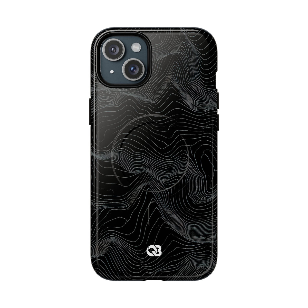 Obsidian Contour Elevation · Tough 2.0 Magnetic Phone Case for iPhone · Black