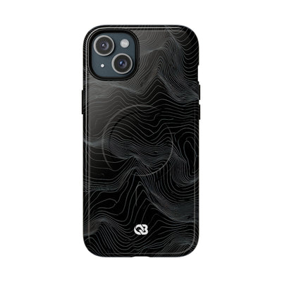 Obsidian Contour Elevation · Tough 2.0 Magnetic Phone Case for iPhone · Black