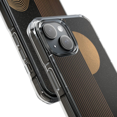 Gold Impact MagSafe Phone Case for iPhone - Gilded Obsidian Dunes