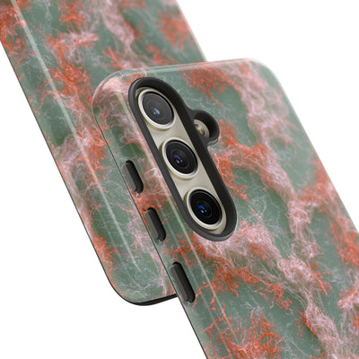 Coral Pixel Matrix · Tough Phone Case for Samsung · Green