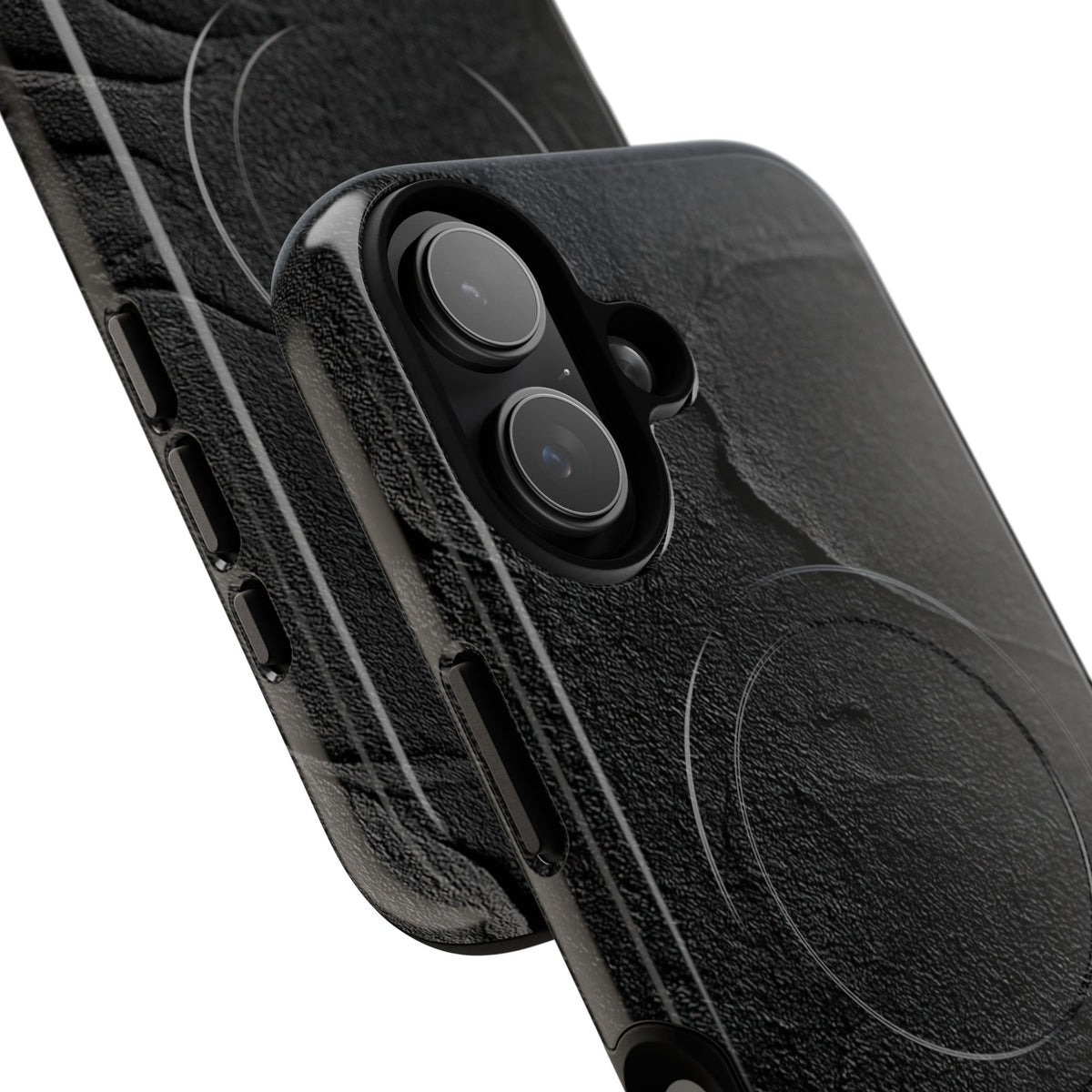Obsidian Stucco Relief · Tough 2.0 Magnetic Phone Case for iPhone · Black