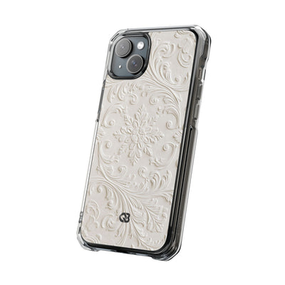 Sculpted Acanthus Relief · Clear Impact Magnetic Phone Case for iPhone ·  White
