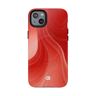 Red Tough 2.0 Magsafe Phone Case for iPhone - Crimson Silk Strands