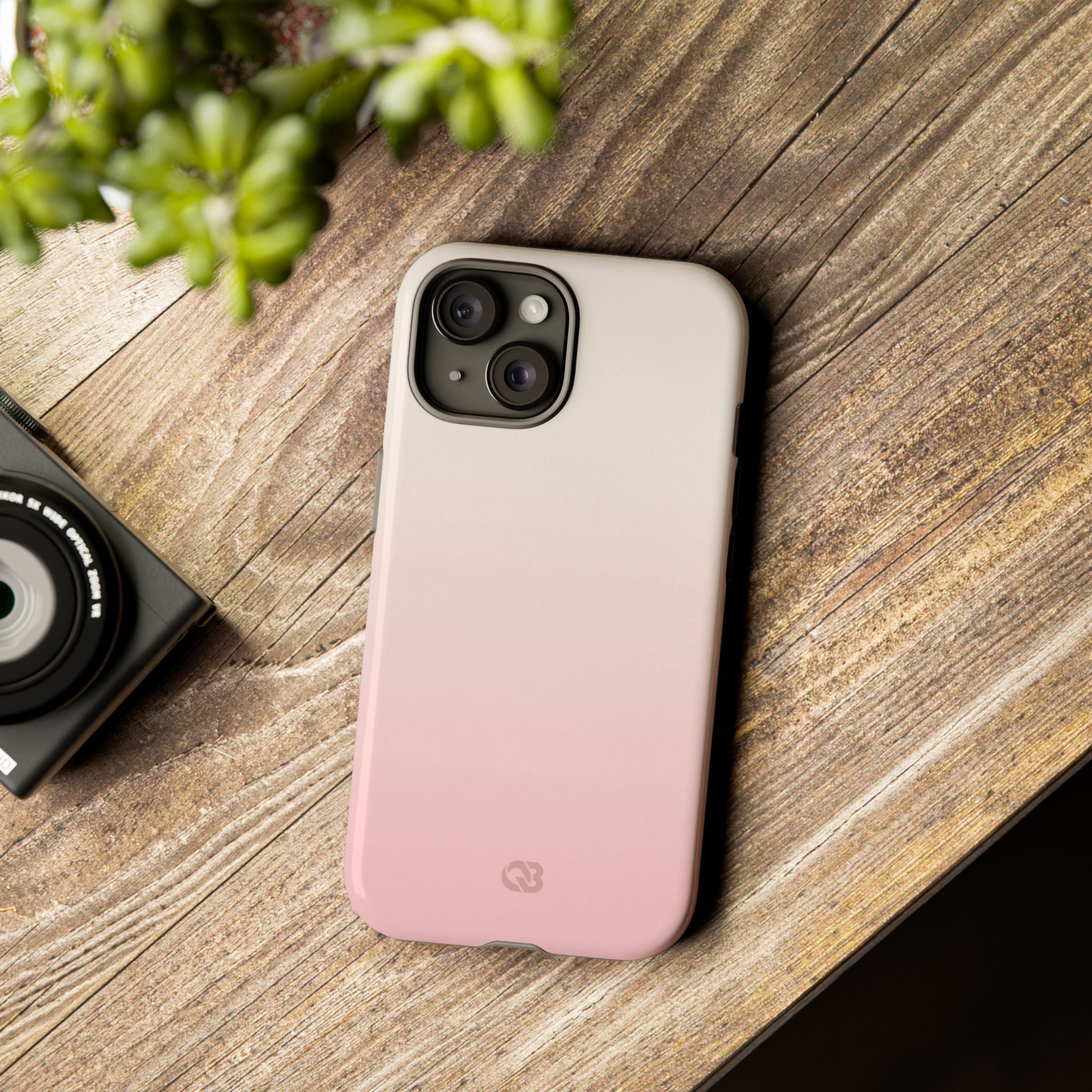 Pink Tough Phone Case for iPhone - Frosted Blush Horizon