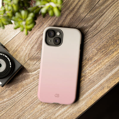 Pink Tough Phone Case for iPhone - Frosted Blush Horizon