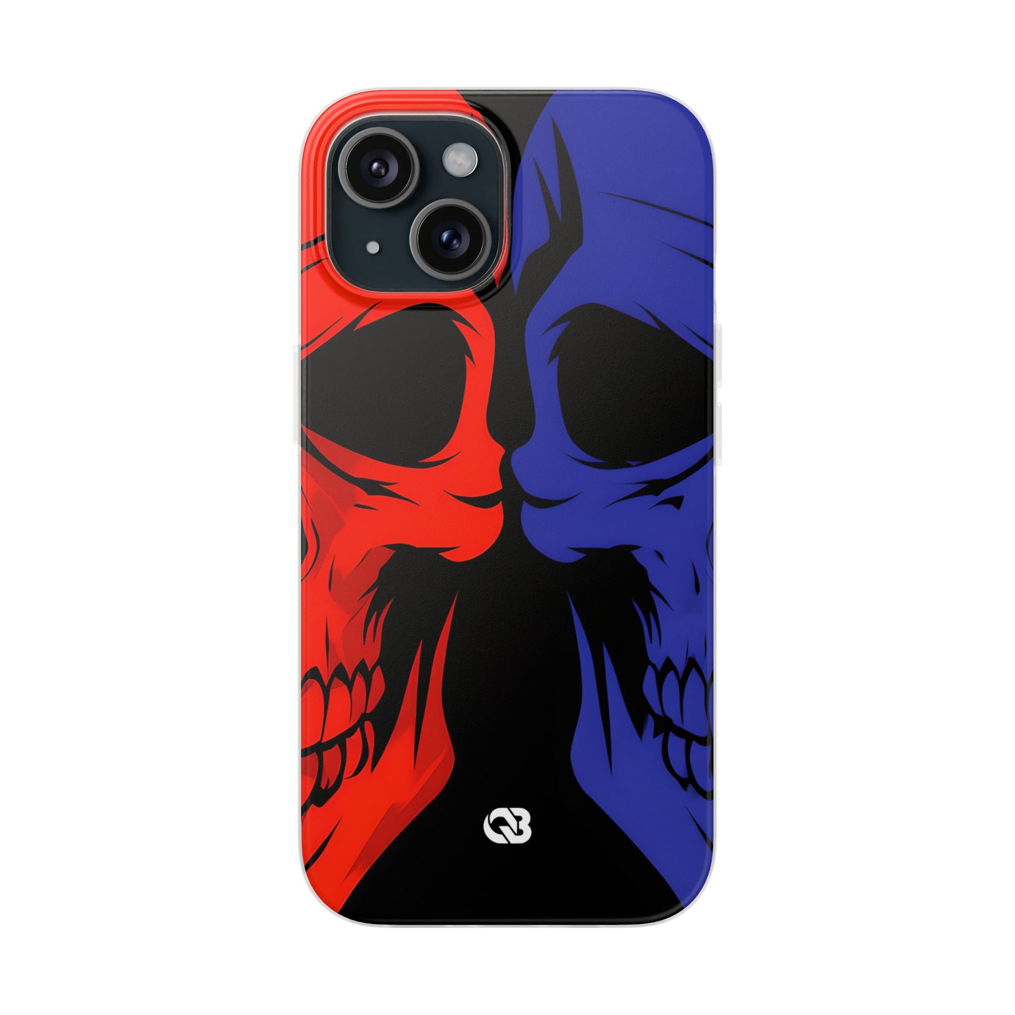 Crimson Cobalt Skulls · Soft Phone Case for iPhone