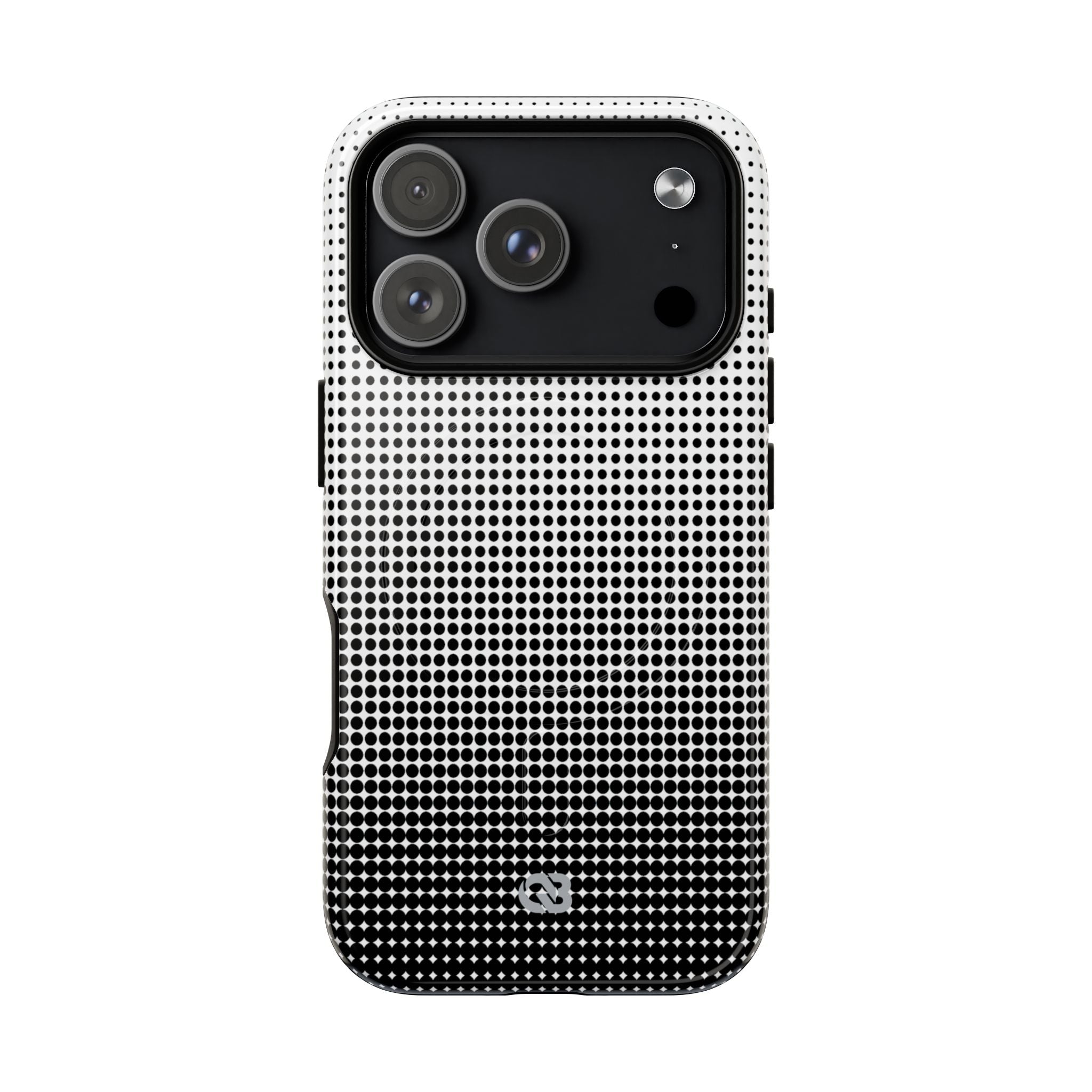 Black Tough 2.0 Magsafe Phone Case for iPhone - Obsidian Halftone Flux
