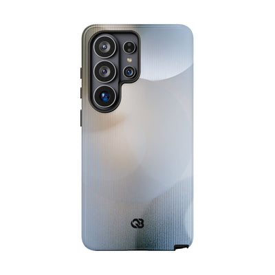 White Tough Phone Case for Samsung - Frosted Ribbed Sphere
