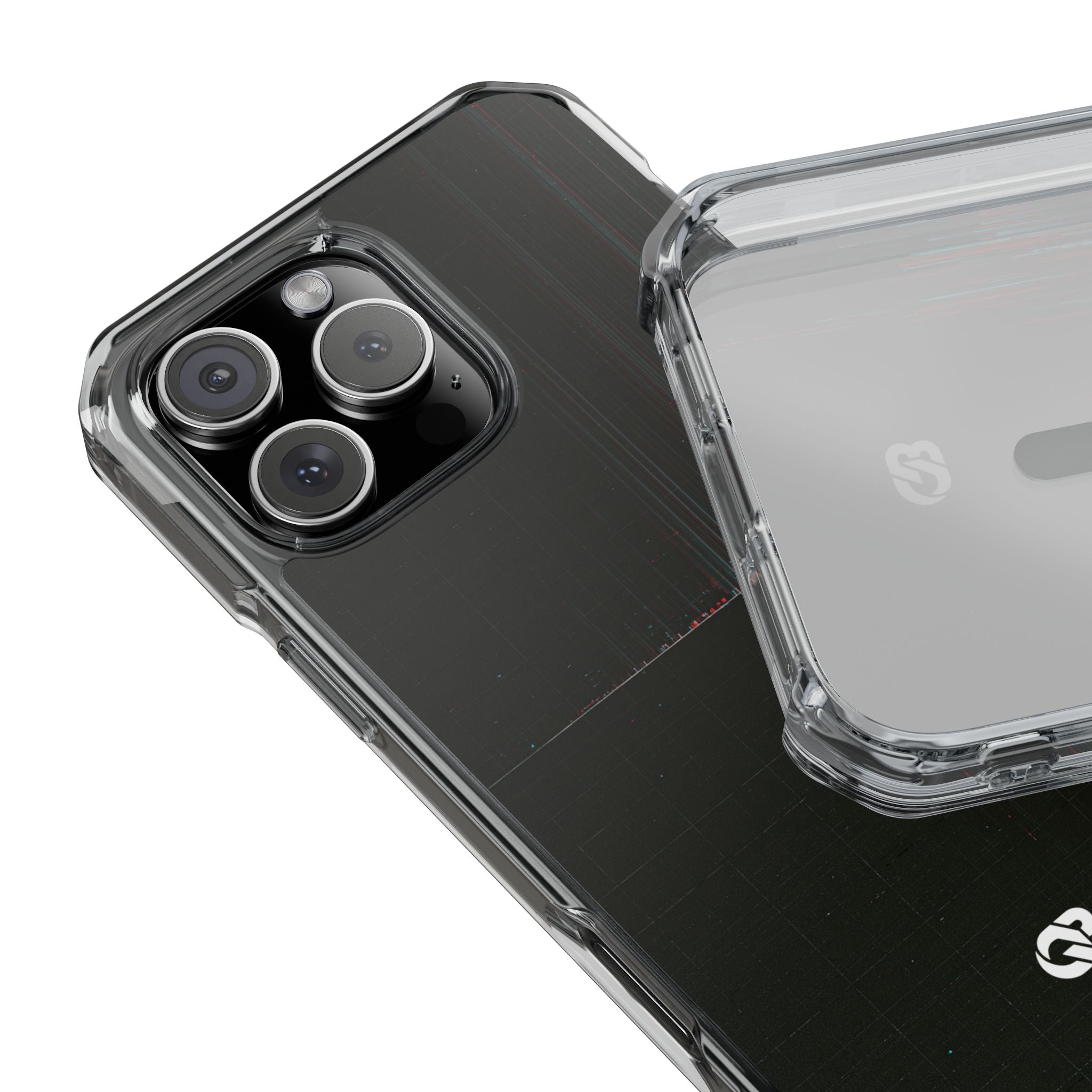 Black Impact MagSafe Phone Case for iPhone - Corrupted Data Stream