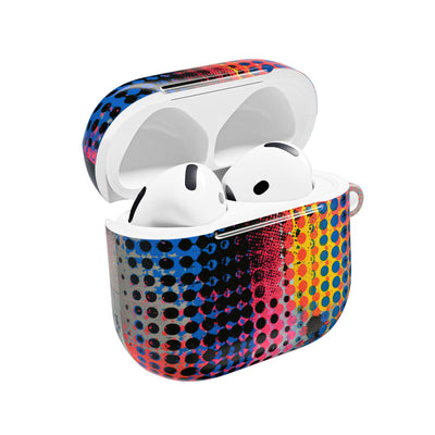 Chromatic Halftone Grid · Hard Case for AirPods & AirPods Pro · Blue