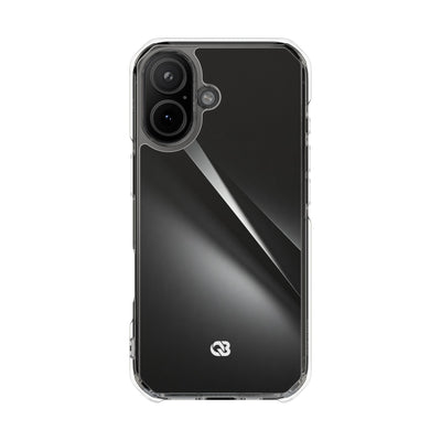 Obsidian Ridge · Clear Impact Magnetic Phone Case for iPhone ·  Black