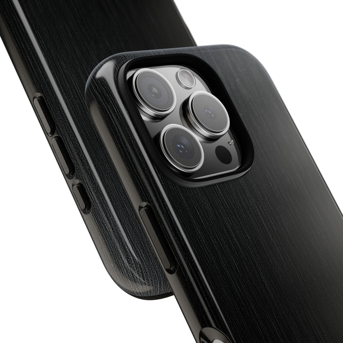 Obsidian Brushed Steel · Tough Phone Case for iPhone · Black