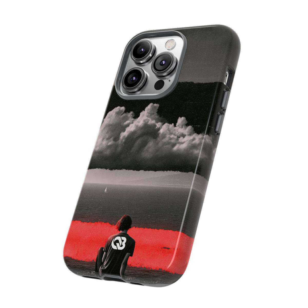 Crimson Horizon · Tough Phone Case for iPhone · Black