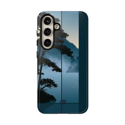 Blue Tough Phone Case for Samsung - Kyoto Mist Pine