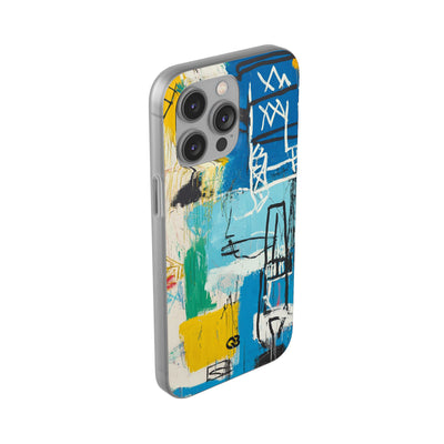 Azure Urban Scribble · Soft Phone Case for iPhone