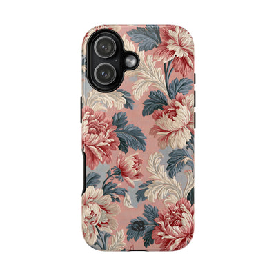 Blush Peony Jacquard · Tough Phone Case for iPhone · Pink