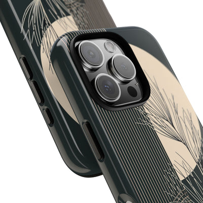 Black Tough Phone Case for iPhone - Obsidian Sand Willow