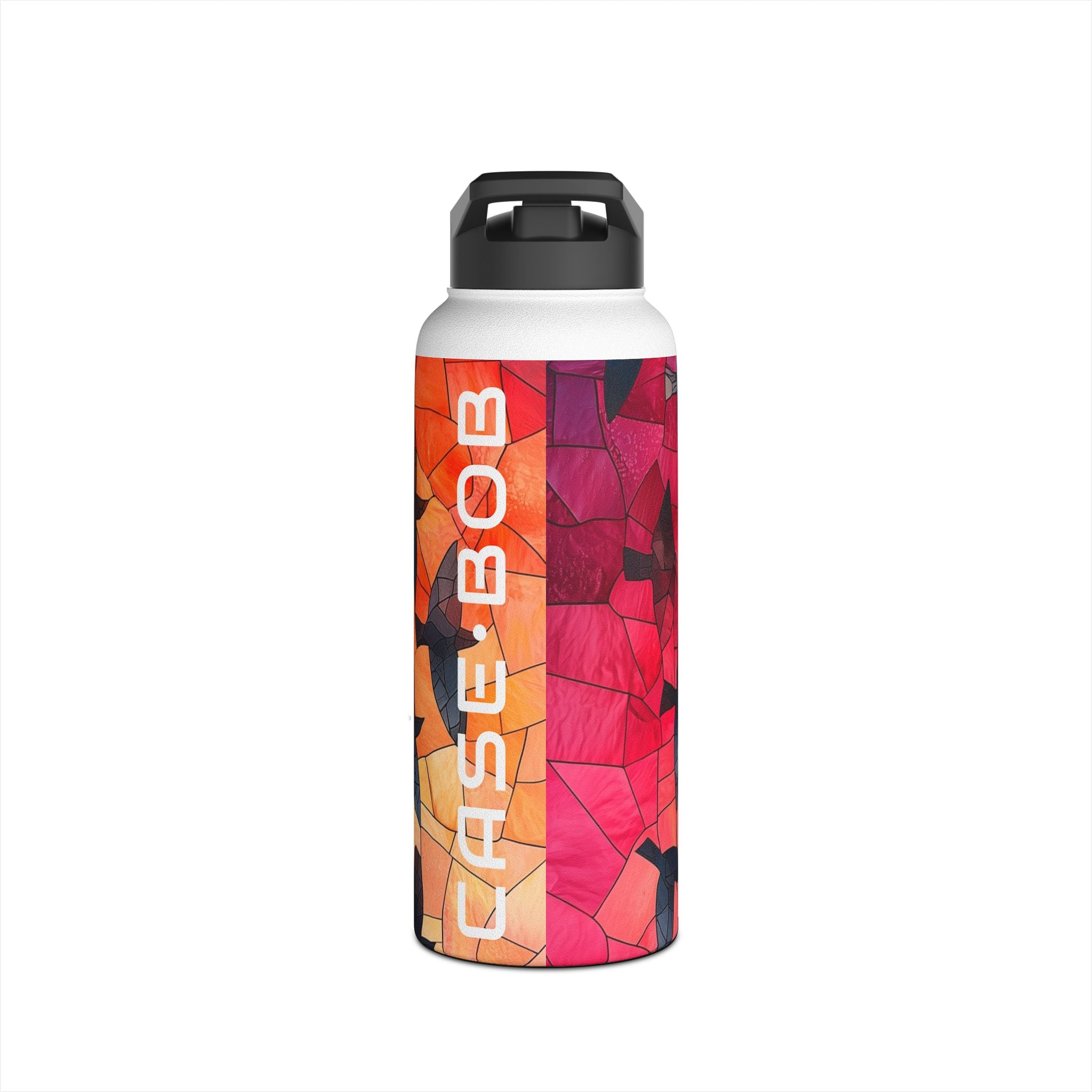 Stained Glass Birds - Stainless Steel Water Bottle