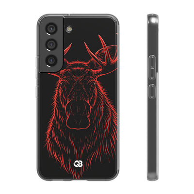 Nordic Moose Contour · Lite Phone Case for Samsung · Red
