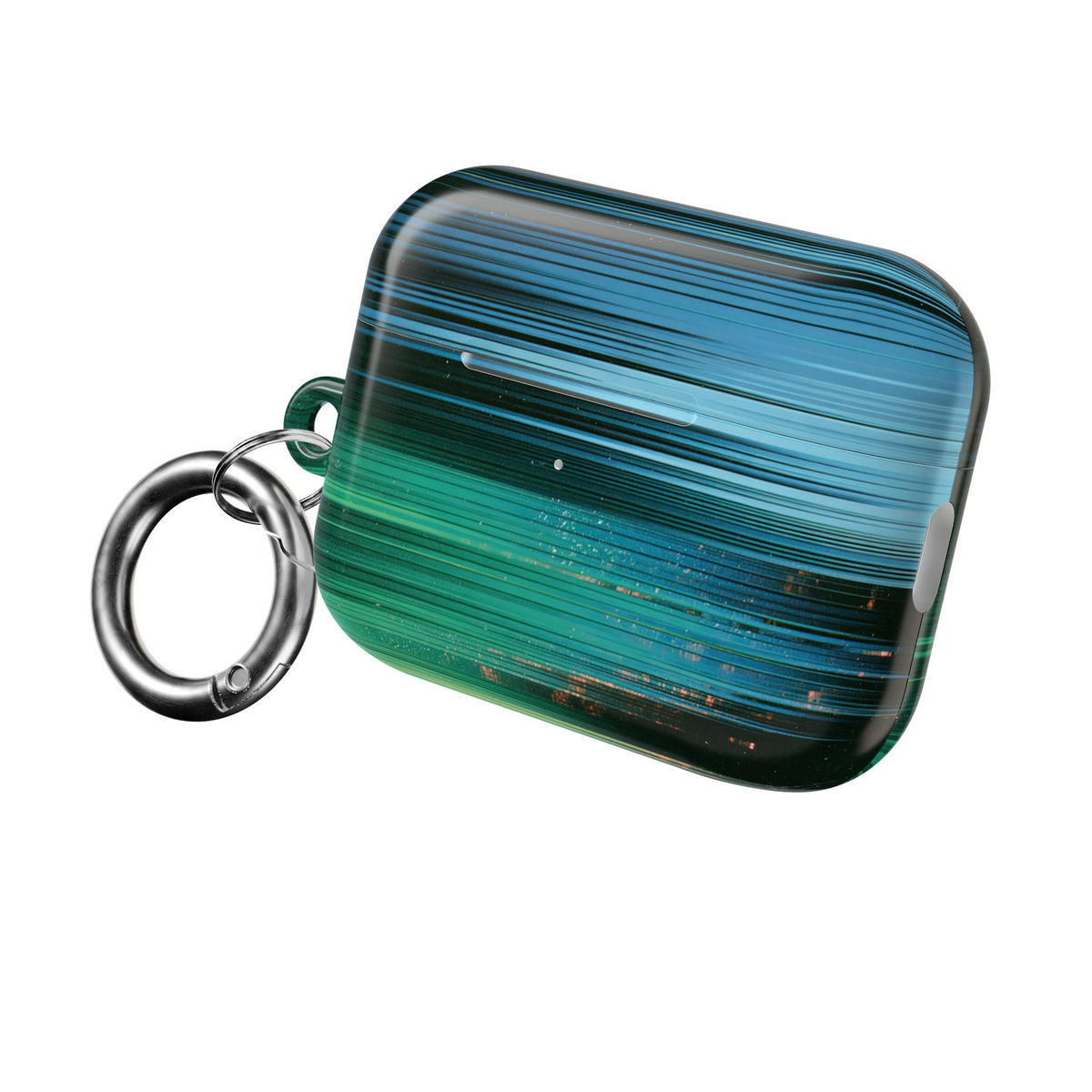 Digital Shoreline Drift · Hard Case for AirPods & AirPods Pro · Teal