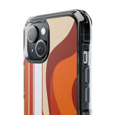 Orange Impact MagSafe Phone Case for iPhone - Terracotta Metro Line