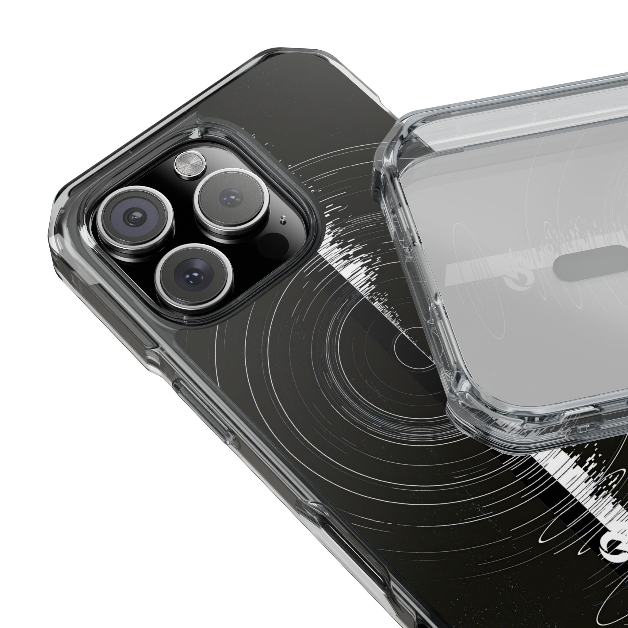 Black Impact MagSafe Phone Case for iPhone - Obsidian Orbital Signal