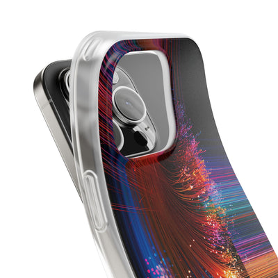 Black Lite Phone Case for iPhone - Cyber Optic Streak