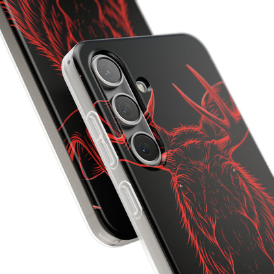 Nordic Moose Contour · Lite Phone Case for Samsung · Red