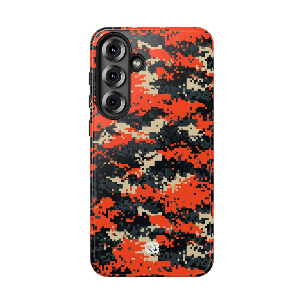 Signal Pixel Camo · Tough Phone Case for Samsung · Orange