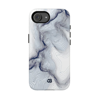 Nordic Ridge Contour · Tough Phone Case for iPhone · White