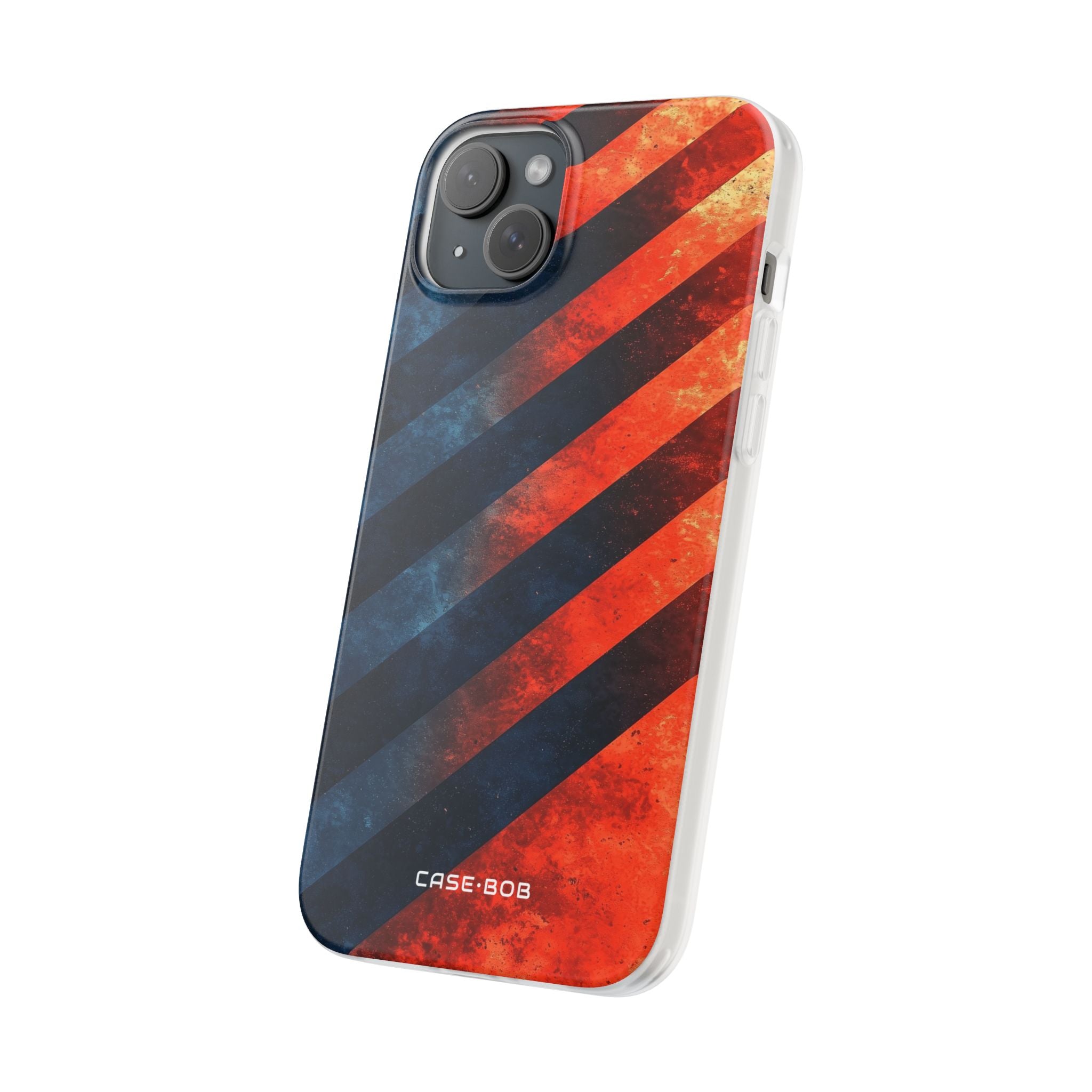 Diagonal Striber Blaze iPhone 15 Plus Cover - Soft
