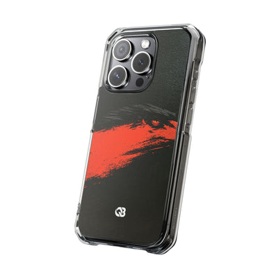 Crimson Raptor Noir · Clear Impact Magnetic Phone Case for iPhone ·  Black