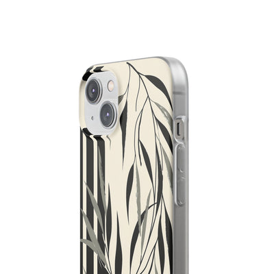 Beige Lite Phone Case for iPhone - Soot Leaf Sketch