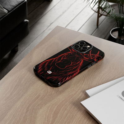 Nordic Moose Contour · Tough Phone Case for iPhone · Red