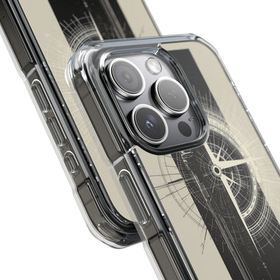Beige Impact MagSafe Phone Case for iPhone - Zenith Vector Spire