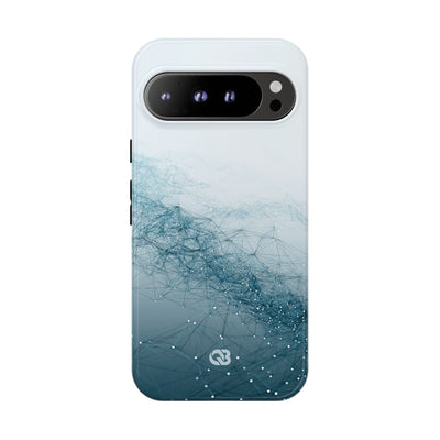 Teal Tough Phone Case for Google Pixel - Cyan Vector Lattice