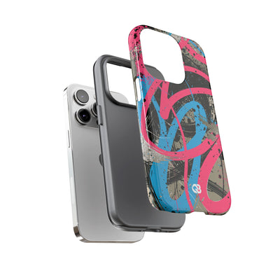 Cyber Splatter Flow · Tough Phone Case for iPhone · Pink