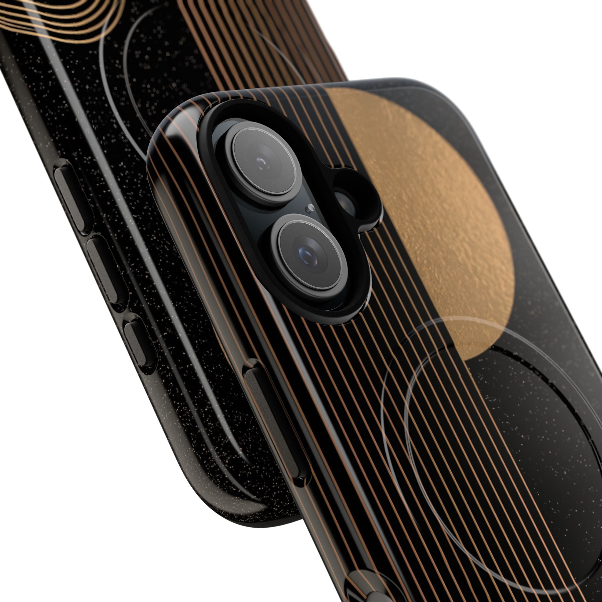 Gold Tough 2.0 Magsafe Phone Case for iPhone - Gilded Obsidian Dunes