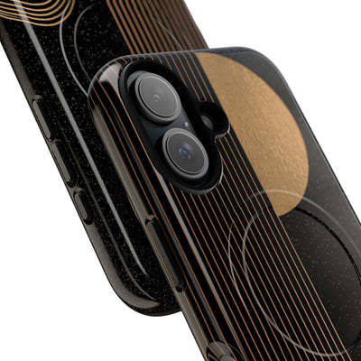 Gold Tough 2.0 Magsafe Phone Case for iPhone - Gilded Obsidian Dunes
