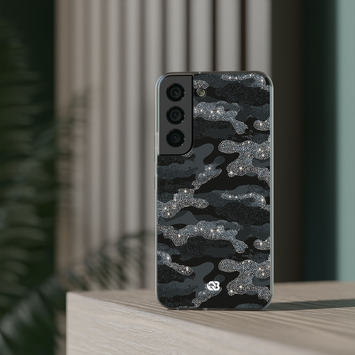 Glitter Shadow Camo · Lite Phone Case for Samsung · Black