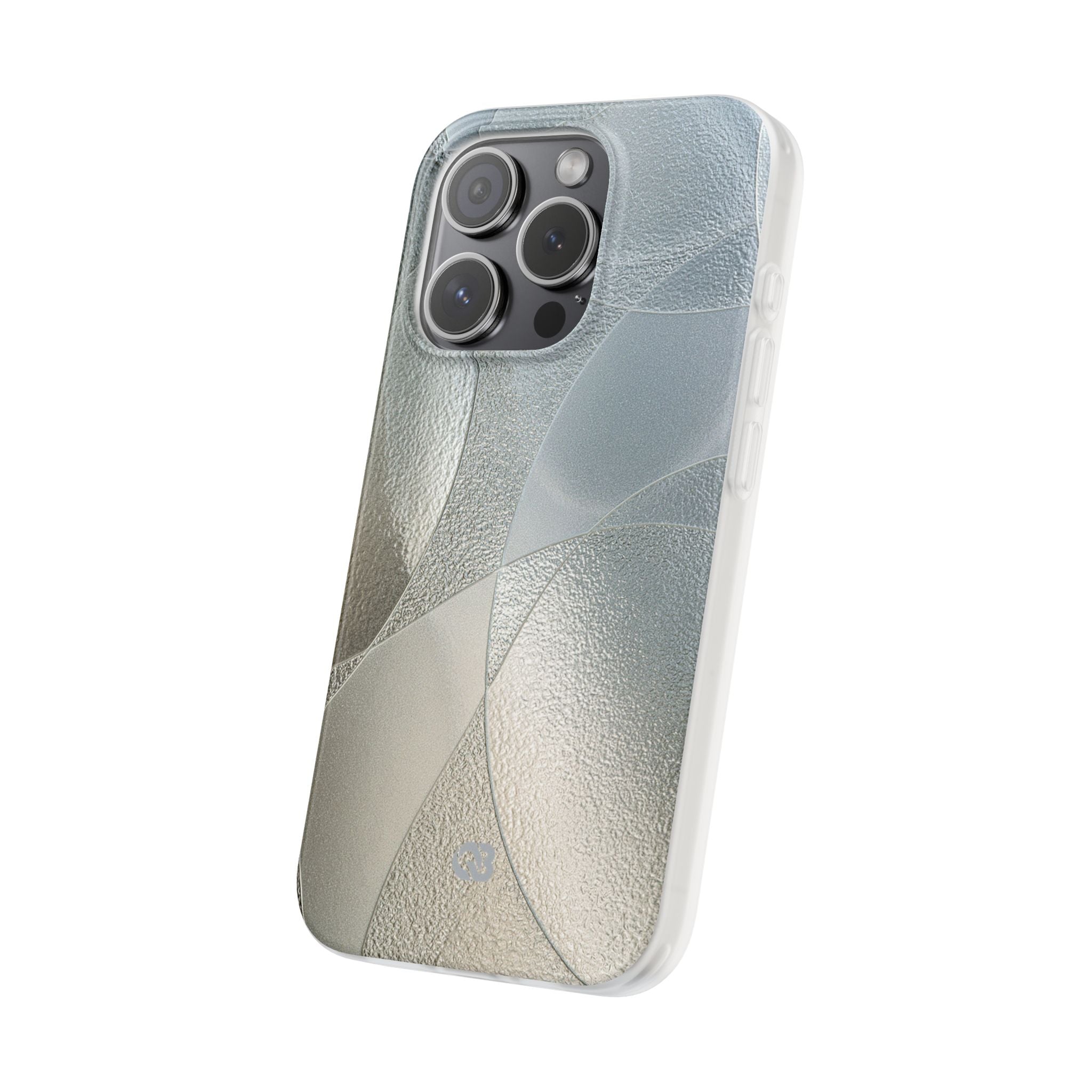 Silver Lite Phone Case for iPhone - Frosted Silver Mosaic