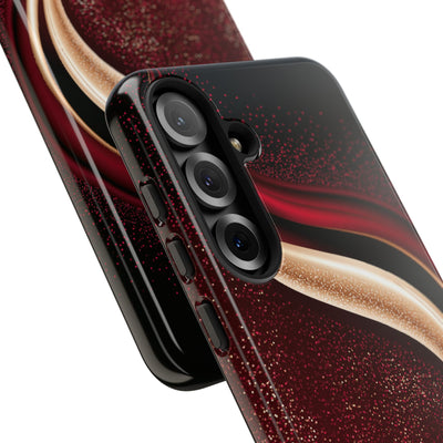 Gilded Crimson Flow · Tough Phone Case for Samsung · Red
