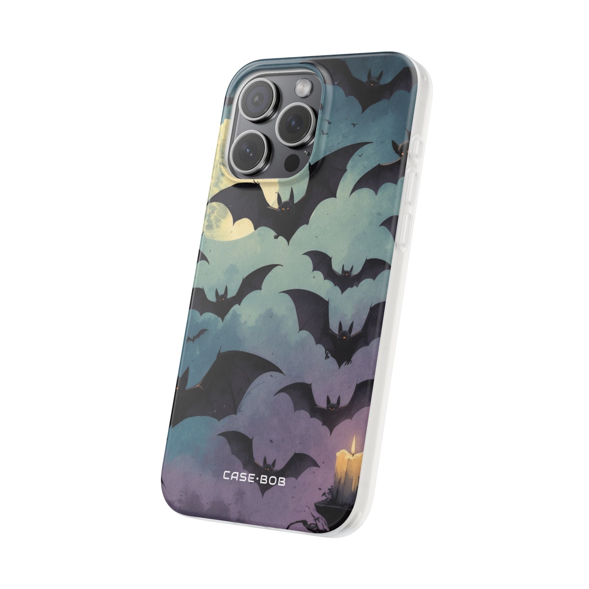 Leuchtender Fledermaus-Schwarm iPhone 15 Pro Max Case - Soft