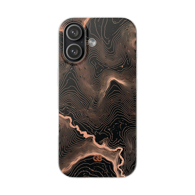 Orange Lite Phone Case for iPhone - Salmon Ridge Topo