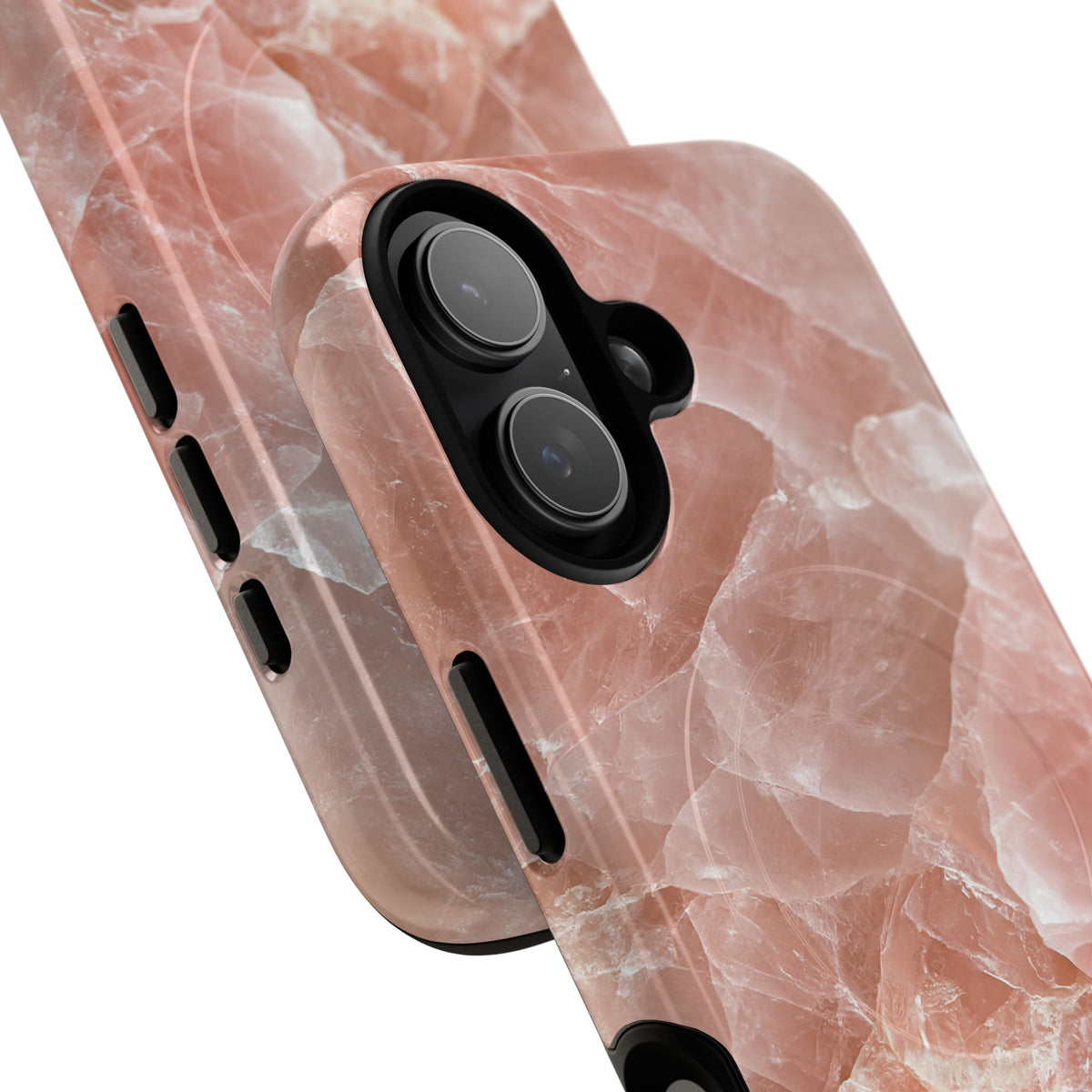 Rose Quartz Facet · Tough 2.0 Magnetic Phone Case for iPhone · Pink