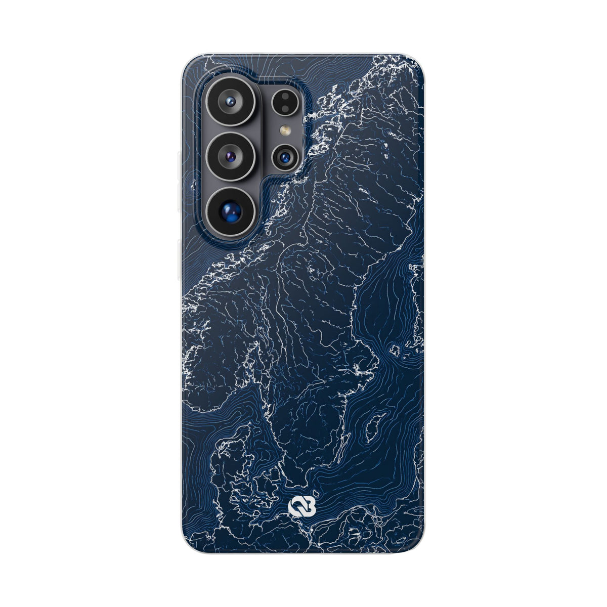 Nordic Contour Chart · Lite Phone Case for Samsung · Blue