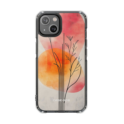 Curved Stem Sunset iPhone 14 Case - Impact